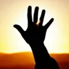 Hand waving farewell